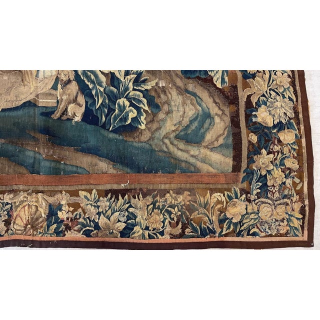 19th Century 17th Century FrenchTapestry - 7'10" x 8'7" For Sale - Image 10 of 12