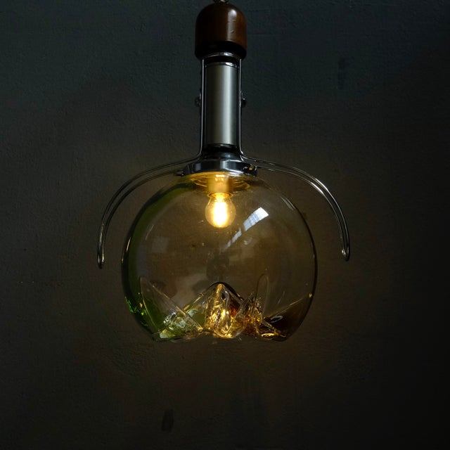 Pendant Lamp in Steel and Murano Glass For Sale - Image 18 of 18