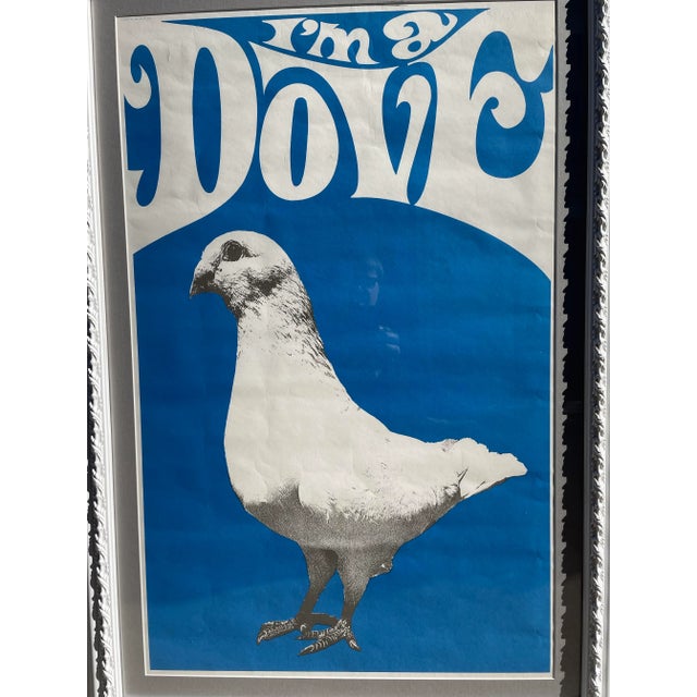 Mid-Century Modern I'm a Dove Conscientious Objector Peace Poster, Original 1967 Print For Sale - Image 3 of 9