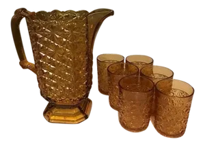 Drinking Set With Pitcher & 6 Glasses - Set of 7
