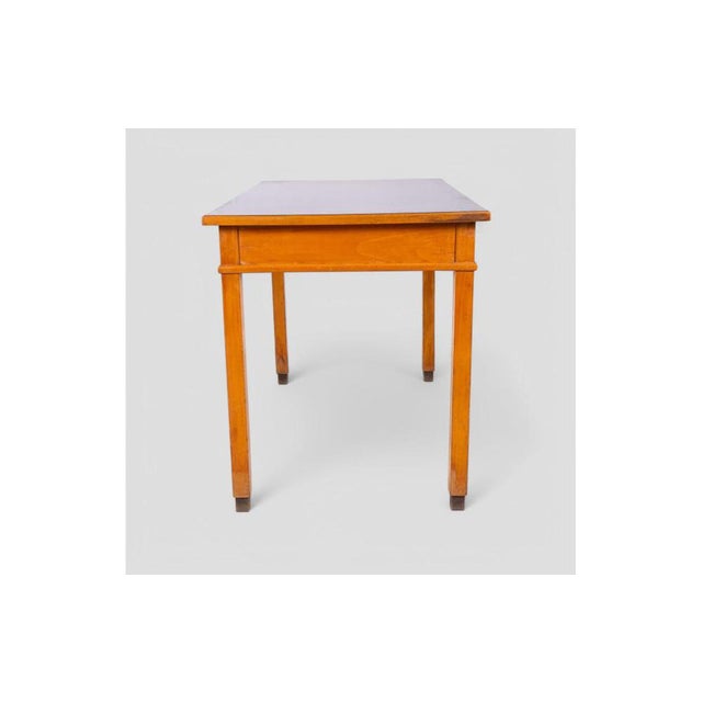 Vintage Wooden Desk with Green Top, 1950s For Sale - Image 4 of 11