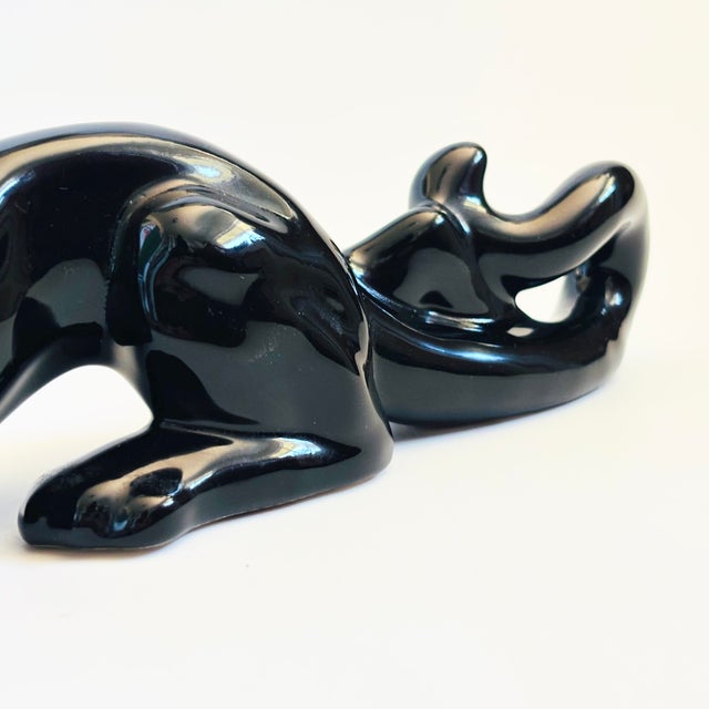 Black MCM Ceramic Black Panther For Sale - Image 8 of 9