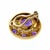 Vintage 18k Yellow Gold Amethyst & Diamond Earrings, Pair For Sale - Image 4 of 7