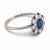 1950s Mid Century Sapphire Diamond Platinum Cluster Ring, Size 9.25 For Sale - Image 4 of 6