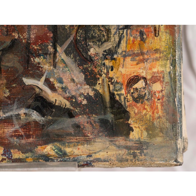 Pierre Henry, Faces, 1970s, Oil on Canvas For Sale - Image 3 of 17