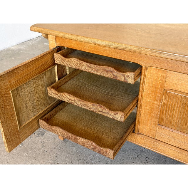 Brown Danish Oak Sideboard by Henning Kjærnulf, 1960s For Sale - Image 8 of 11