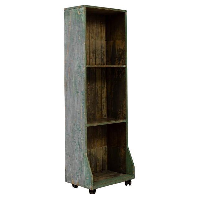 Mid 20th Century French Wood Patinated Bookshelf For Sale - Image 10 of 18