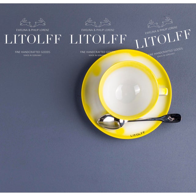 Yellow Dots Porcelain Collection Tea Cup from Litolff For Sale - Image 4 of 12