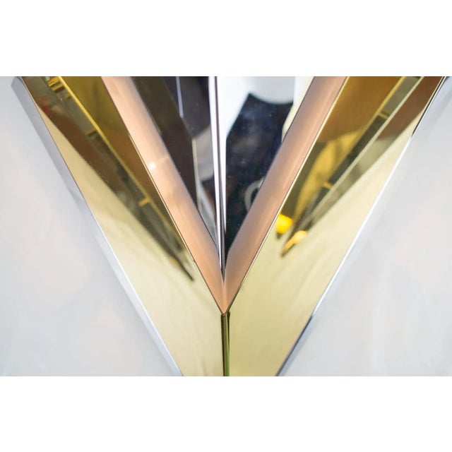 Gold Bicolor Hollywood Regency Metal Sconces, 1970s, Set of 3 For Sale - Image 8 of 17