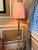 Mid-Century Modern Vintage Chrome & Brass Floor Lamp Glass Table Hollywood Regency Faux Bamboo MCM For Sale - Image 3 of 8