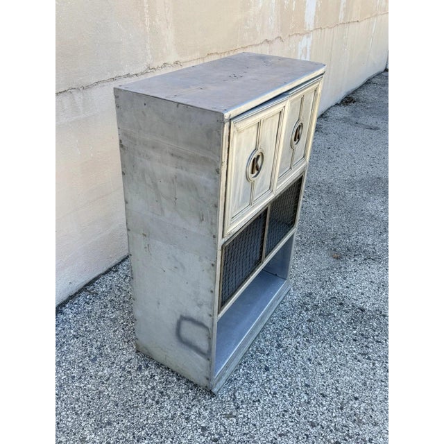 Antique Art Deco Steel Metal Dual Sided Dental Medical Cabinets Bar - A Pair For Sale - Image 17 of 18