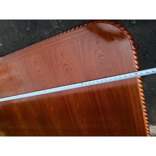 Vintage Chippendale Style Ball and Claw Feet Double Pedestal Dining Table For Sale - Image 13 of 17