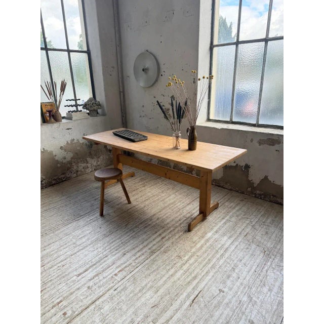 Wood Pine Dining Table, Perriand Mountain, France, 1960s For Sale - Image 7 of 18