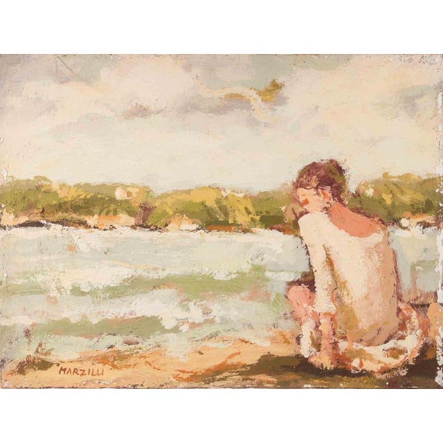 Oil on canvas realized by Franco Marzilli (1934-2010) in 1970s. Hand signed lower right. Very good condition. Franco...