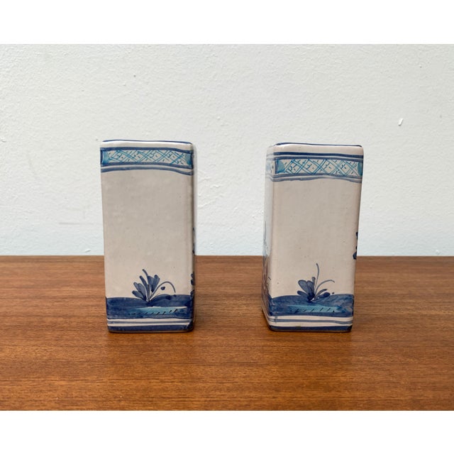 Vintage Italian Handpainted Vase from Larucci Italy, 1970s, Set of 2 For Sale - Image 9 of 18