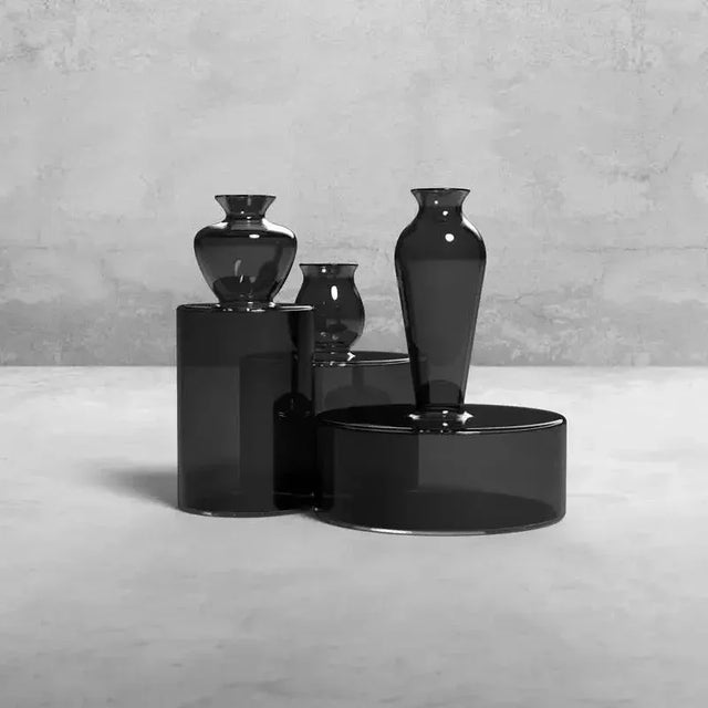 Not Yet Made - Made To Order Milo Round Black Vases by Mason Editions, Set of 3 For Sale - Image 5 of 5