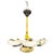 Czech Art Deco Brass Opaline Glass Chandelier, 1940s For Sale - Image 11 of 11
