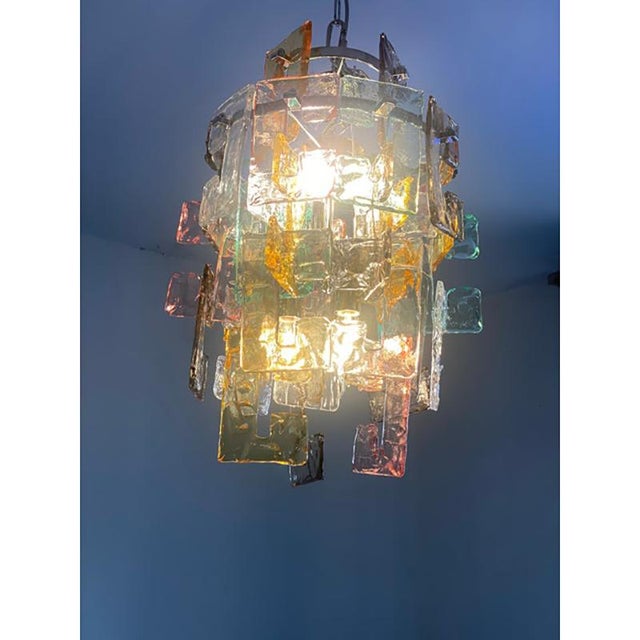 Multicolors Handmade C Chandelier in Murano Glass by Simoeng For Sale - Image 6 of 13