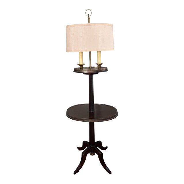 1990s Neoclassical Frederick Cooper Candlestick Lamp Table For Sale