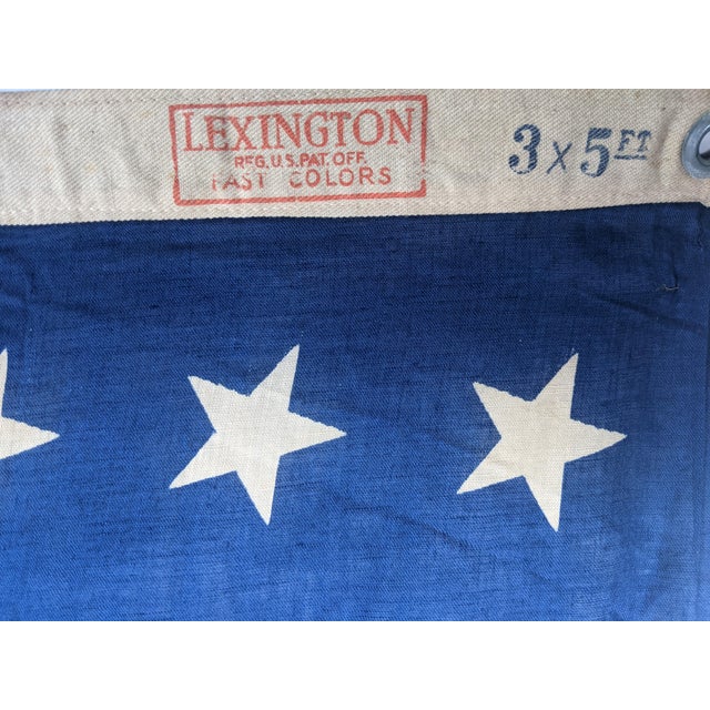 American Vintage Lexington 48-Star Sewn American Flag, 3 × 5 Ft, Red, White & Blue For Sale - Image 3 of 11