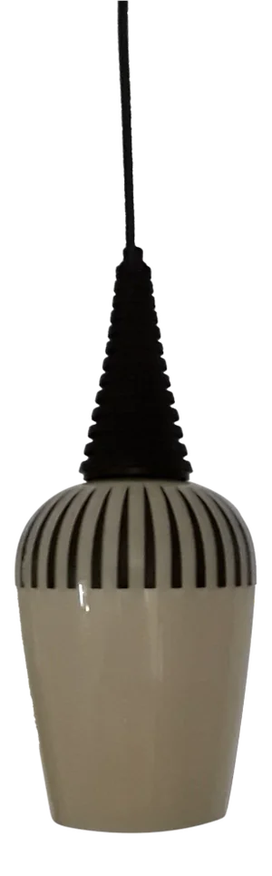 Vintage Ceiling Lamp with Black Plastic Mount, 1960s