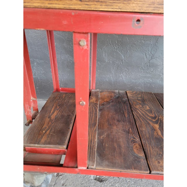 Industrial Rolling Cart With Retractable Handle For Sale In San Francisco - Image 6 of 15