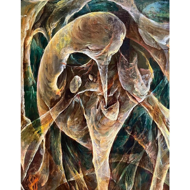 Modern Vivaldo Martini, Abstract Composition No. 8, Oil on Canvas For Sale - Image 3 of 14