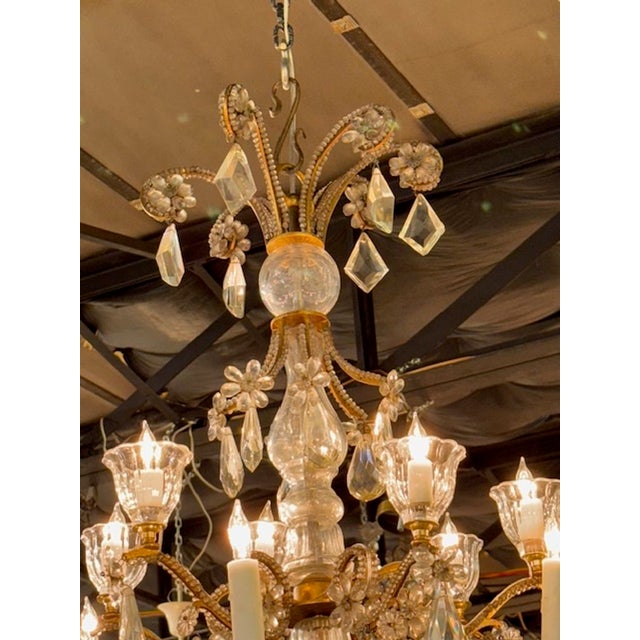 Traditional Early 20th Century French Maison Bagues Gilt Bronze and Crystal Chandelier For Sale - Image 3 of 7