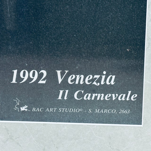 Original Festival Poster From Venice Italy 1992 Venezia Il Carnevale Bac Art Studio S. Marco For Sale - Image 10 of 11