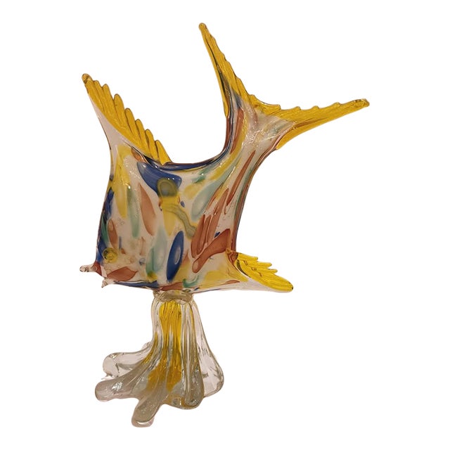 Early 20th Century Murano Style Art Glass Fish Sculpture For Sale