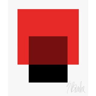 The Interaction of Red and Black Fine Art Print 20" X 24" by Liz Roache For Sale