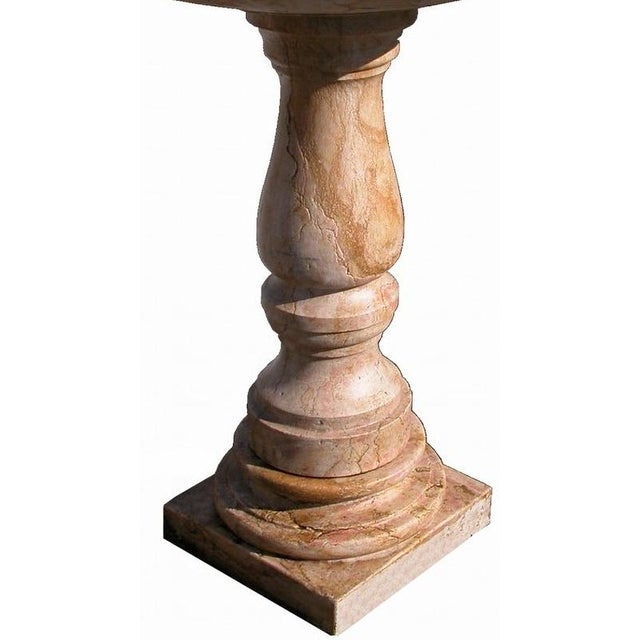 2000 - 2009 21st Century Freestanding Holy Water Font in Giallo Reale Marble For Sale - Image 5 of 6