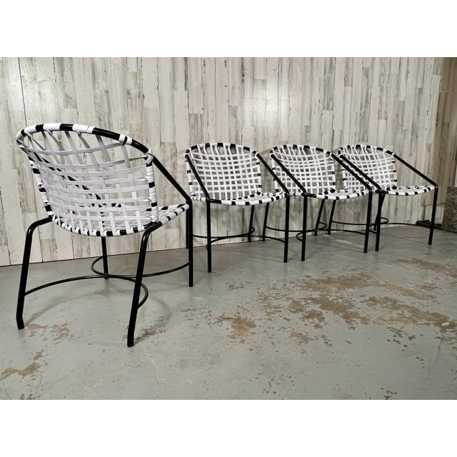 1950s Tadao Inouye for Brown Jordan Kantan Patio Table and Four Chairs, Attributed For Sale - Image 9 of 12