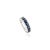 Deep Blue Sapphire Half Eternity Band in Sterling Silver Size 7 For Sale - Image 4 of 9