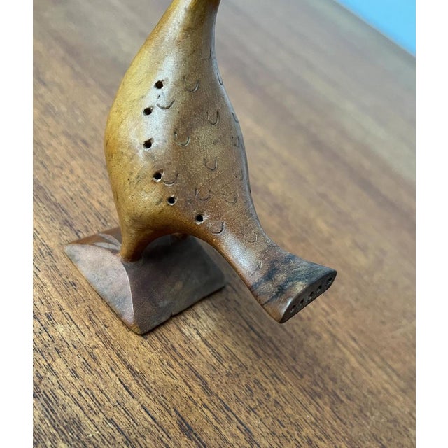 Vintage Wooden Peacock Figurine For Sale - Image 13 of 18