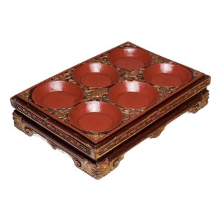 Chinese Eight Immortals Offering Tray, C. 1850 For Sale