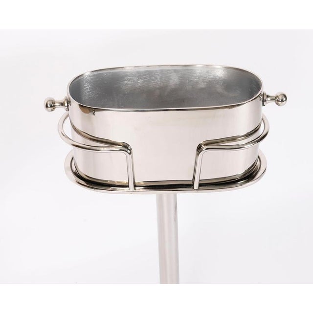 Vintage Silver-Plated Champagne Cooler on Stand, 20th Century For Sale - Image 6 of 14