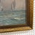 Wood Vintage French Seascape Oil Painting Framed and Signed For Sale - Image 7 of 10
