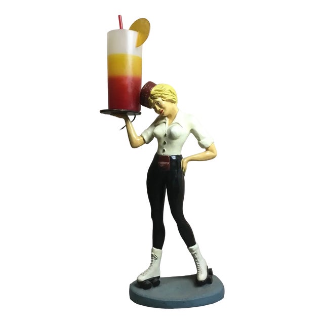 Pop Art Waitress on Roller Skates Lamp, France, 1960s For Sale