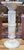 Traditional Vintage White and Gray Marble Column Pedestal For Sale - Image 3 of 11