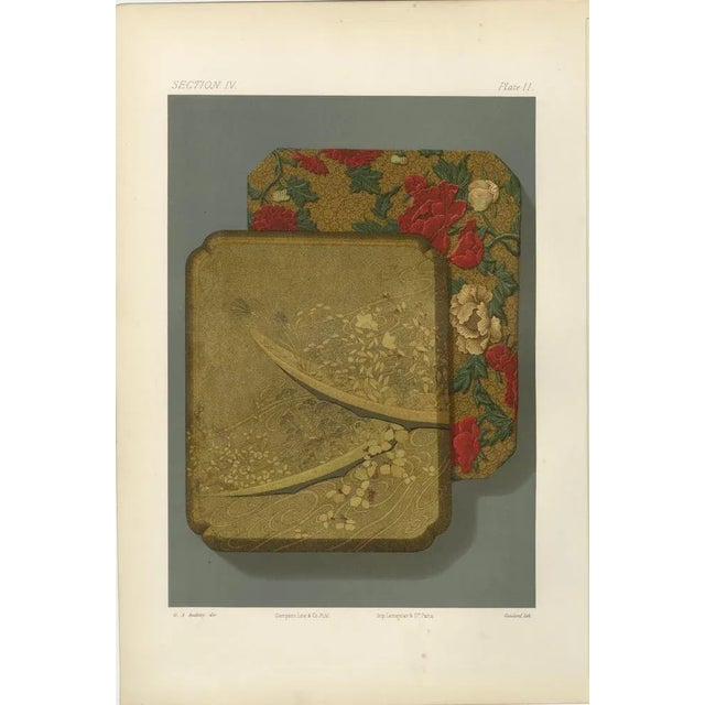 Paper Japanese Lacquer and Textile Tray Designs, 1880s, Paper For Sale - Image 7 of 10