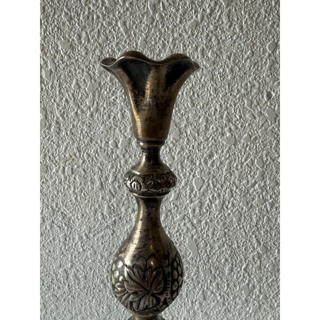 An exceptional, fine and impressive antique Austro-Hungarian Antique Judaica Pair of Shabbos hallmarked silver...