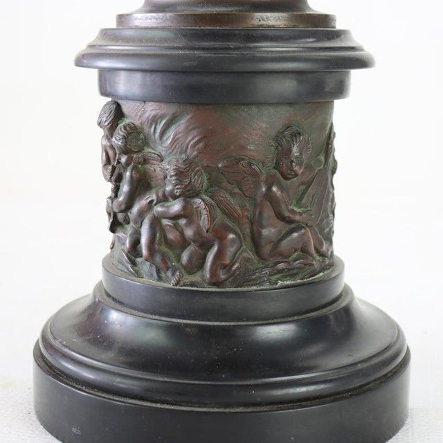 Grand Tour 36” Classical Bronze Sculpture of Mercury on Breath of Zeus C1890 For Sale - Image 10 of 16