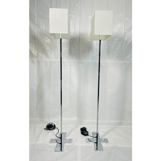 Maxalto "Leukon Cl2" Chrome Floor Lamps by Antonio Citterio for B&b Italia - a Pair For Sale In Los Angeles - Image 6 of 18
