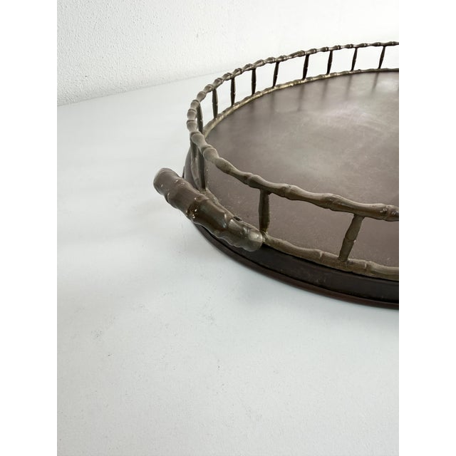 Mid-Century Modern Mid-Century Modern Italian Brass Tray, 1950s For Sale - Image 3 of 8