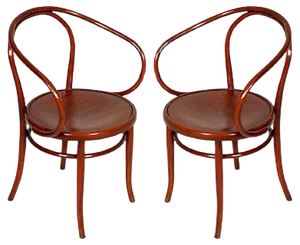 Set of Antique Bentwood B-9 Armchairs by Jacob & Josef Kohn for Thonet, 1870s