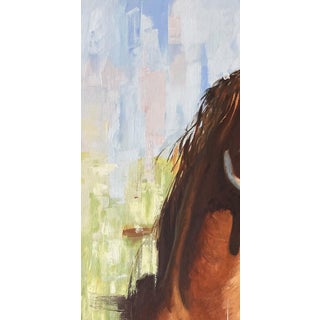 Unbreakable by Richard Rodriguez | Oil on Canvas Painting of a horse's head For Sale