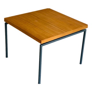 Vintage Scandinavian Coffee Table in Teak with Metal Legs, 1960 For Sale