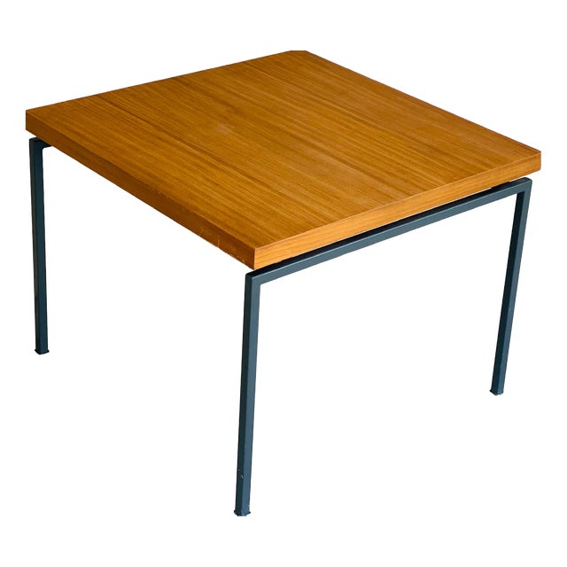Vintage Scandinavian Coffee Table in Teak with Metal Legs, 1960 For Sale