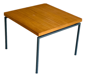 Vintage Scandinavian Coffee Table in Teak with Metal Legs, 1960